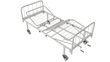 Кровать медицинская функциональная АТОН КФ-4-МП-БМ-К125 с металлическими быльцами и колесами 125 мм