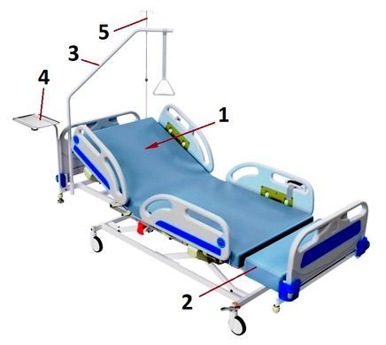Багатофункціональне лікарняне ліжко ALF-4
