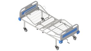 Ліжко медичне функціональне АТОН КФ-4-МП-БП-К125 з пластиковими бильцями та колесами 125 мм