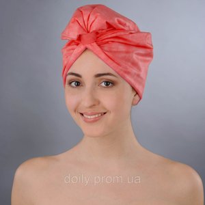 Тюрбан для волос женский в пластиковом тубусе Doily, размер универсальный, 1 шт. Красный