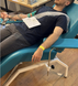 Распродажа! Кресло донорское для забора крови сорбционное АТОН КД-02 (бирюзовый кожзам)